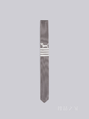 [经典款][礼物]四条纹提花针织丝绸领带