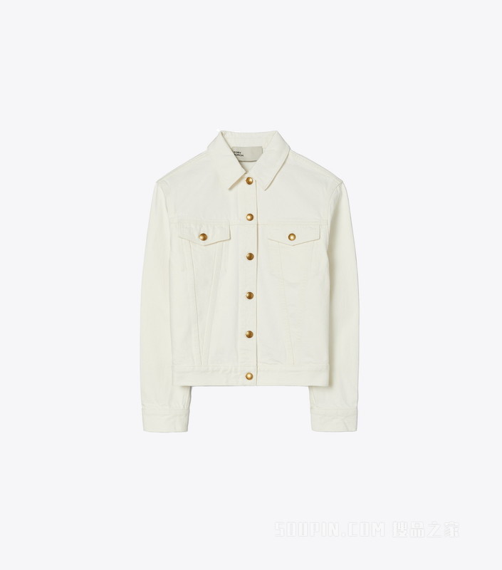 牛仔夹克 水洗白色