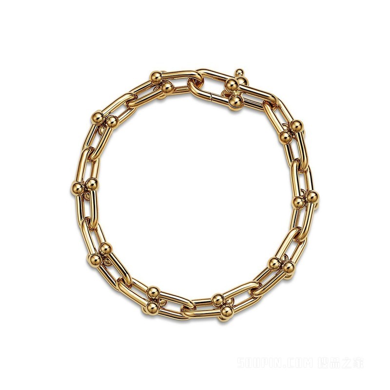 Tiffany HardWear 系列 18K 黄金链环手链，中号