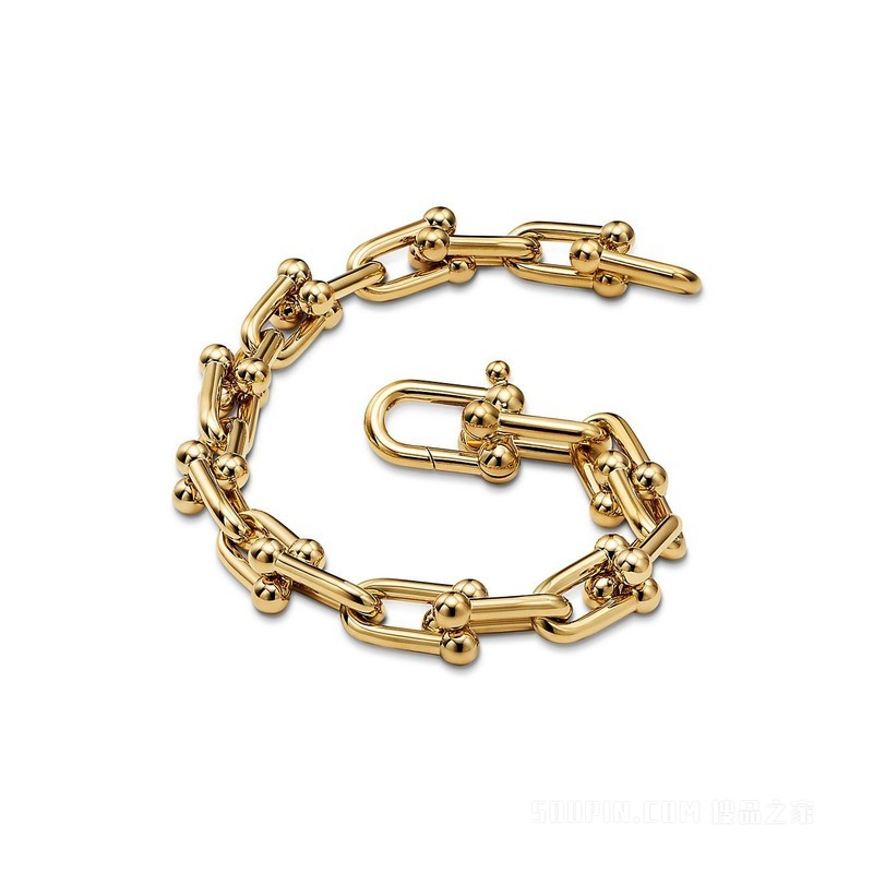 Tiffany HardWear 系列 18K 黄金链环手链，中号