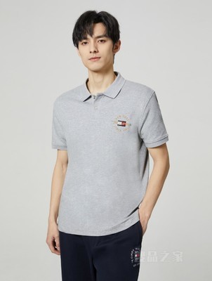 23新款春夏男装纯棉时尚签字体刺绣翻领短袖POLO衫78J6833