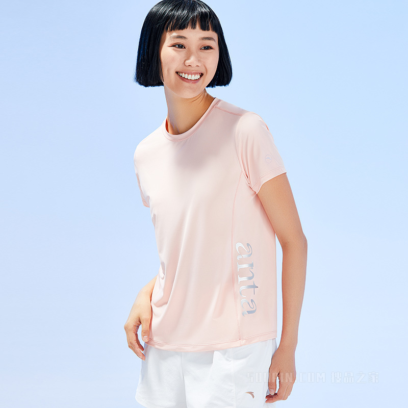 安踏综训系列燃脂训练冰肤科技女短袖针织T恤衫