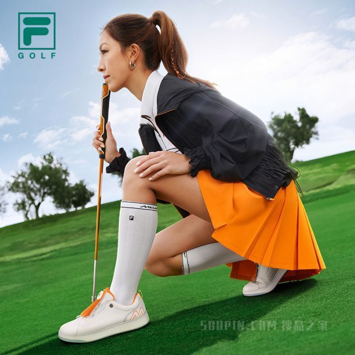 FILA GOLF x McLAREN 迈凯伦联名系列何沐妮同款GF 1911 TRAINER女子软钉高球鞋