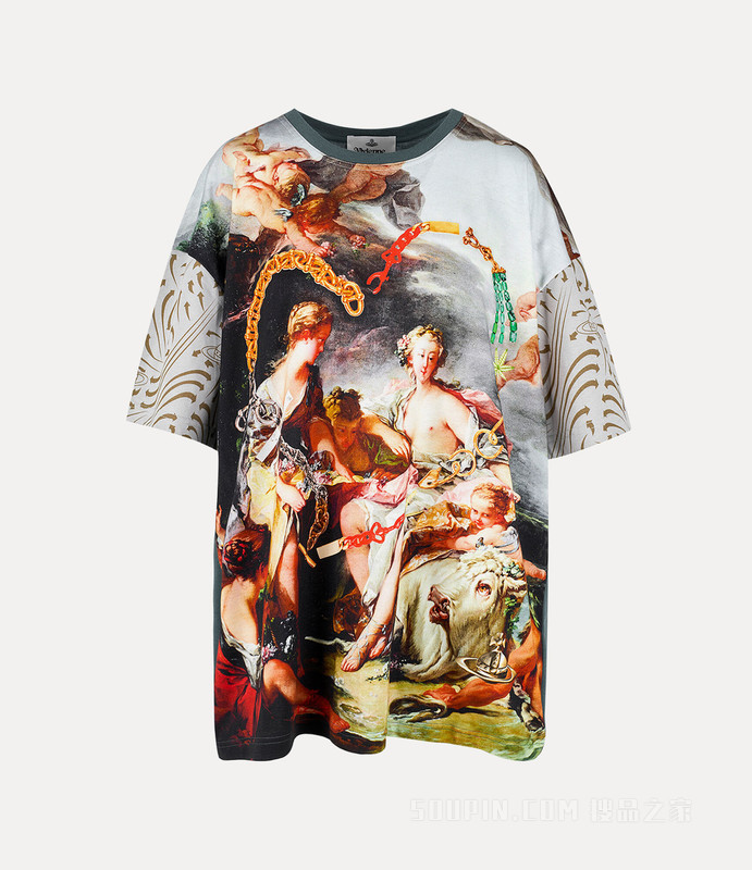 Vivienne Westwood】Oversized T-Shirt 3G01000MJ004NO332-搜品之家