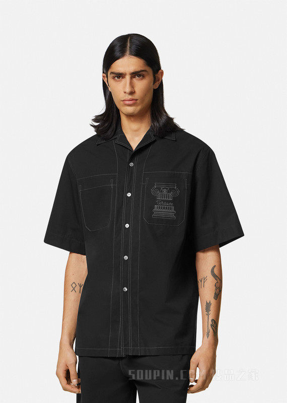 刺绣La Colonna衬衫