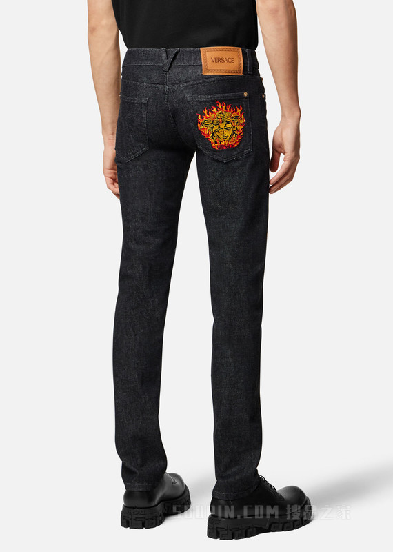 Medusa Flame牛仔裤