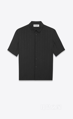 哑光和亮面CASSANDRE条纹桑蚕丝衬衫