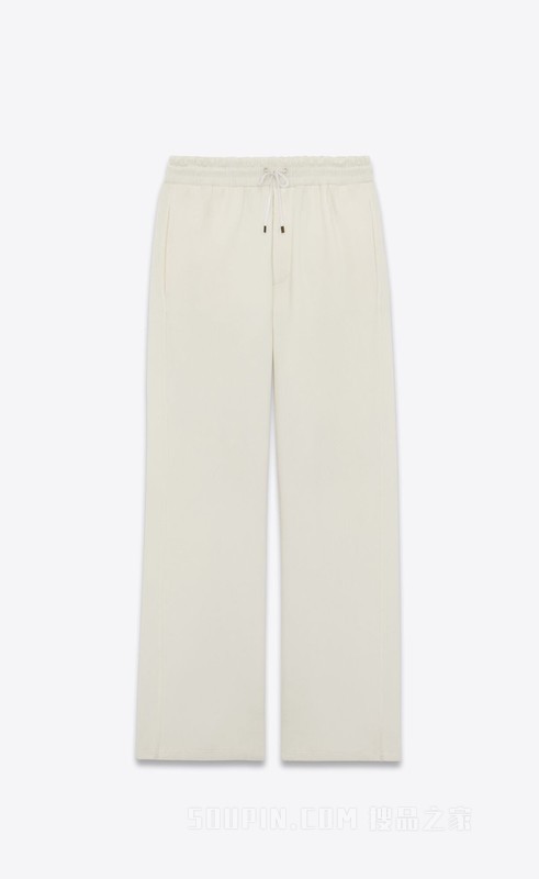 起绒布阔腿卫裤