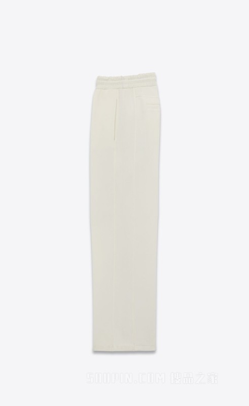 起绒布阔腿卫裤