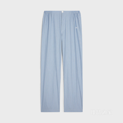 TRIOMPHE条纹府绸睡衣风格长裤 27519