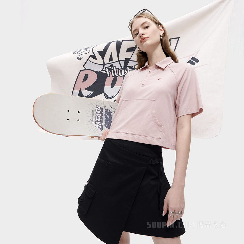 女子潮流运动宽松短袖POLO