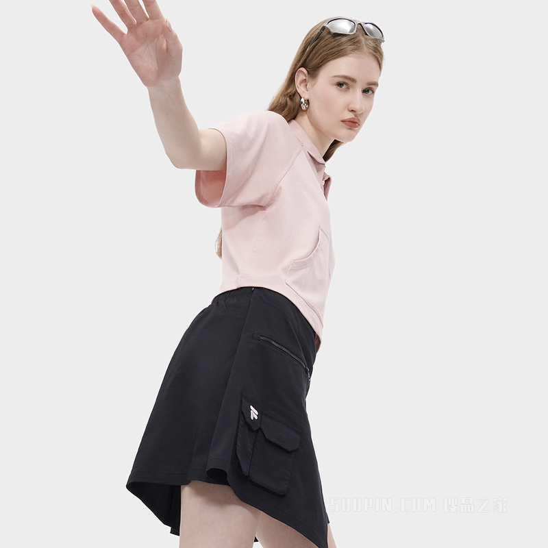 女子潮流运动宽松短袖POLO