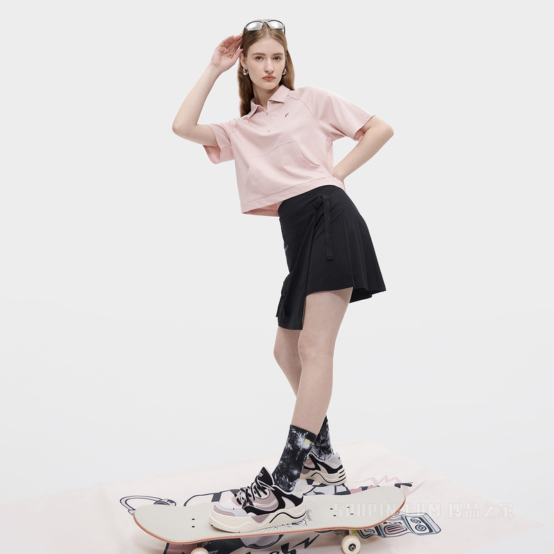 女子潮流运动宽松短袖POLO