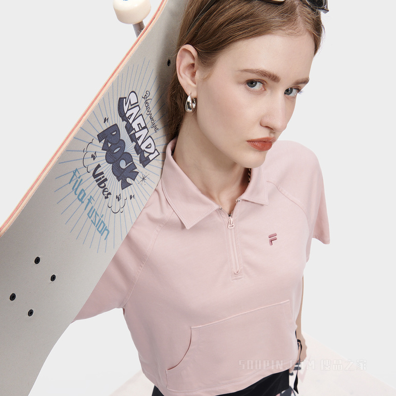 女子潮流运动宽松短袖POLO