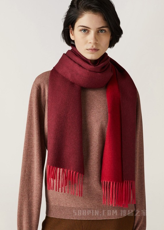 Two-Tone 围巾 小羊绒