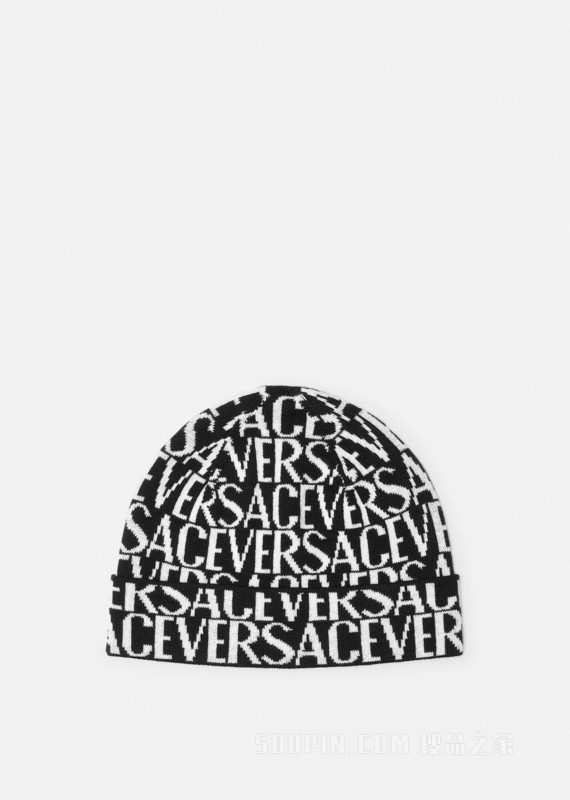 Versace Allover罗纹针织帽
