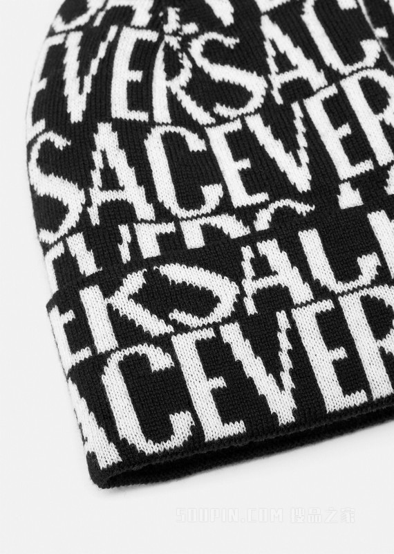 Versace Allover罗纹针织帽