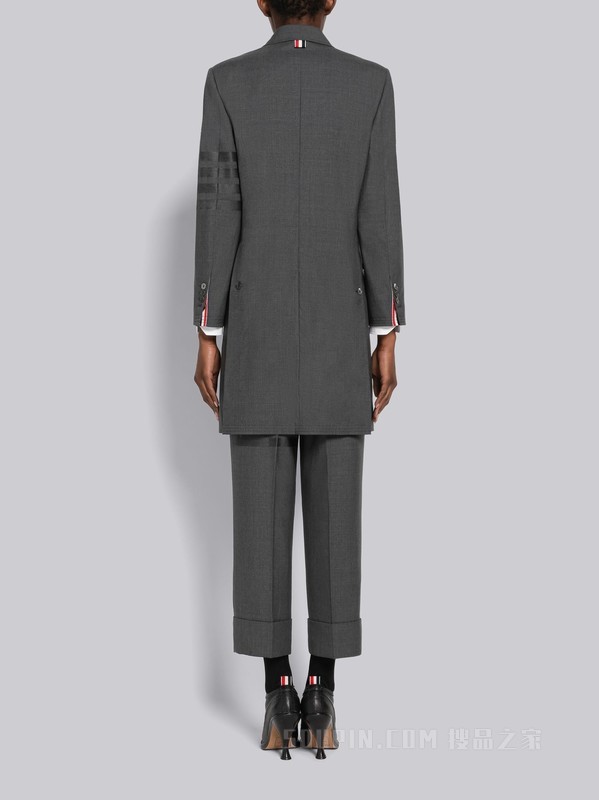 [新品]女士四条纹平纹织大衣