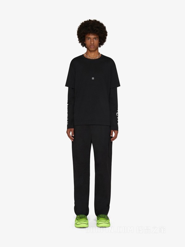 GIVENCHY LOGO层叠效果经典剪裁T恤