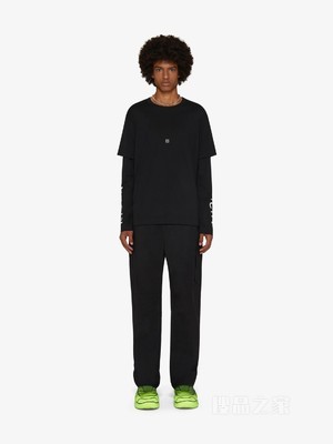 GIVENCHY LOGO层叠效果经典剪裁T恤