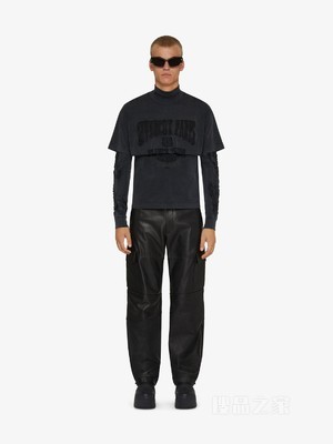 层叠效果GIVENCHY Paris LOGO T恤