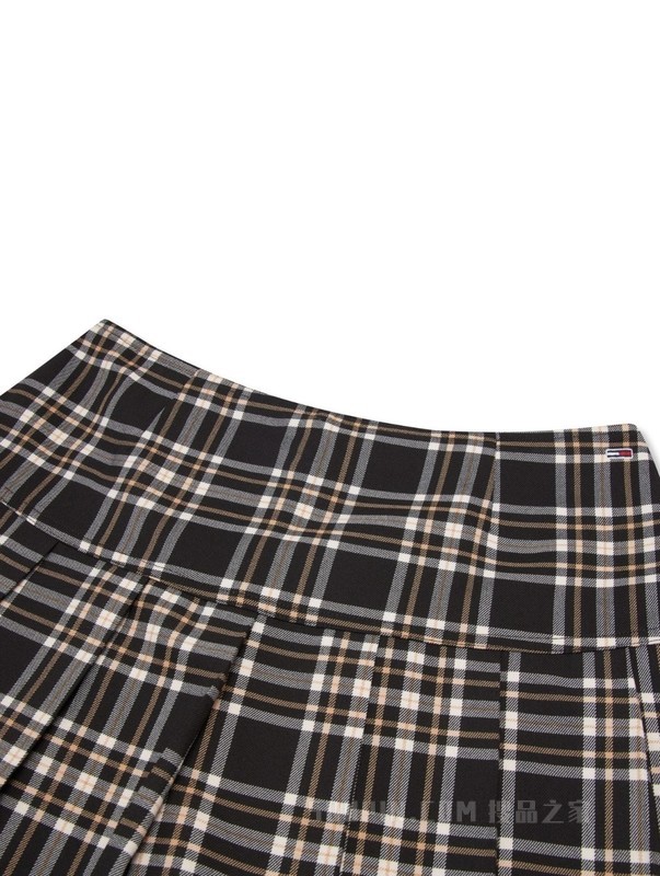 23新款秋季女装小绣标复古格纹百褶迷你短裙DW0DW16515