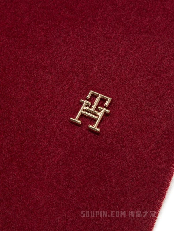 23新款秋季女装纯羊毛时尚金属字母流苏边围巾AW0AW15349