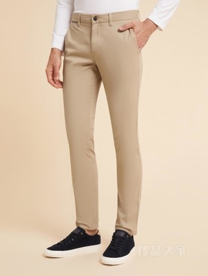 23新款男装经典一字袋小绣标合身版商务休闲裤XM0XM02585