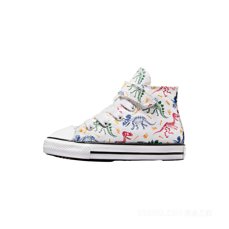 【婴童】All Star 1V婴童恐龙高帮帆布鞋 童款 白色