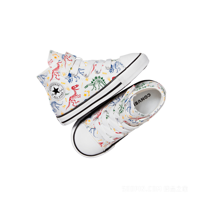 【婴童】All Star 1V婴童恐龙高帮帆布鞋 童款 白色