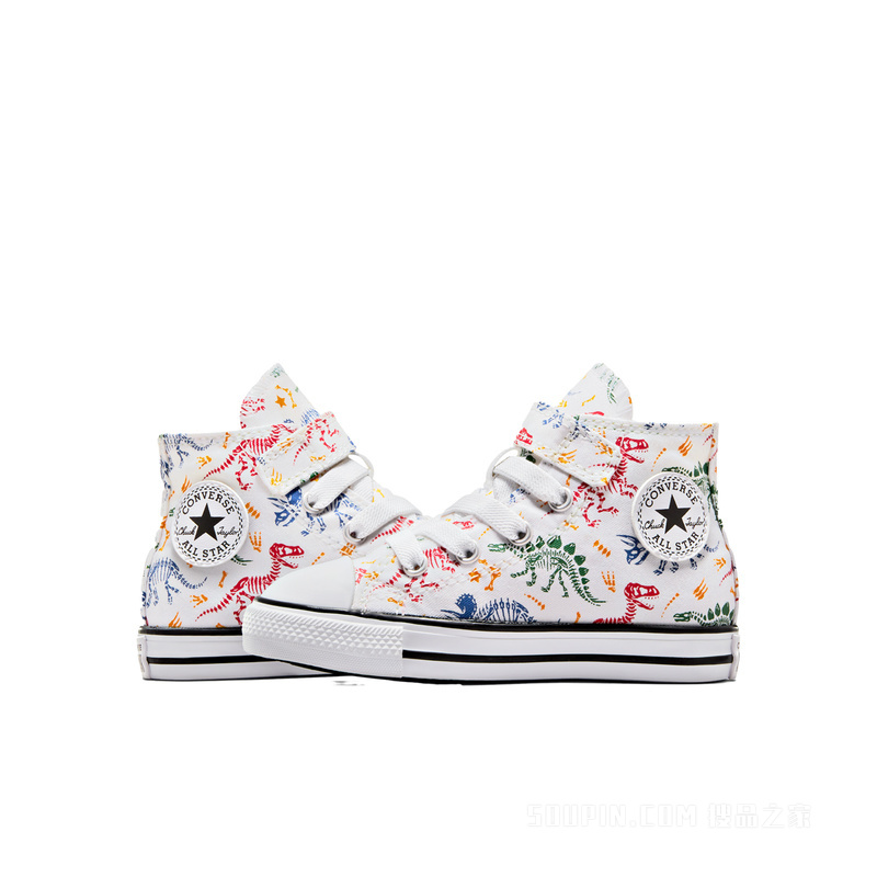 【婴童】All Star 1V婴童恐龙高帮帆布鞋 童款 白色