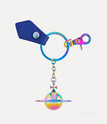 Saffiano 3D Orb Iridescent Keyring