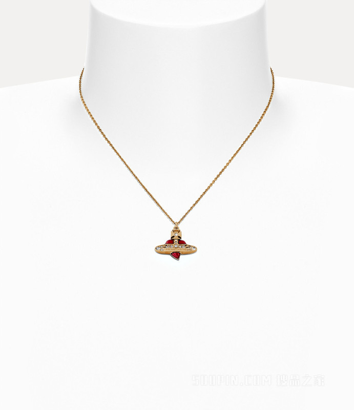 New Diamante Heart Pendant Necklace