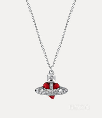 New Diamante Heart Pendant Necklace