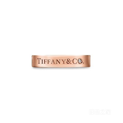 Tiffany & Co.® 系列 18K 玫瑰金镶钻戒指