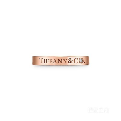 Tiffany & Co.® 系列 18K 玫瑰金镶钻戒指