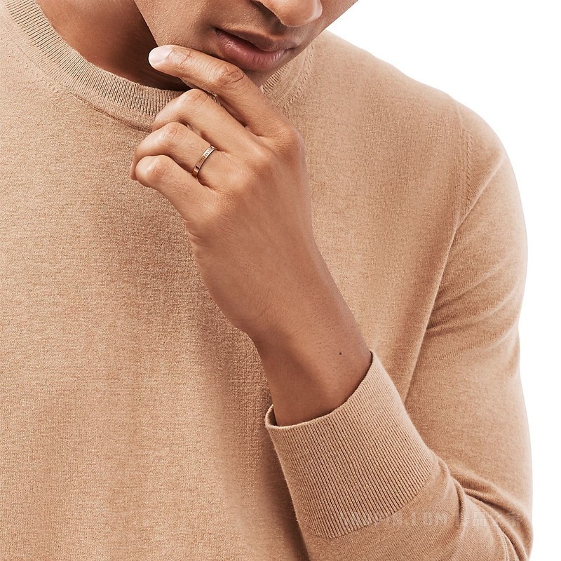 Tiffany & Co.® 系列 18K 玫瑰金镶钻戒指