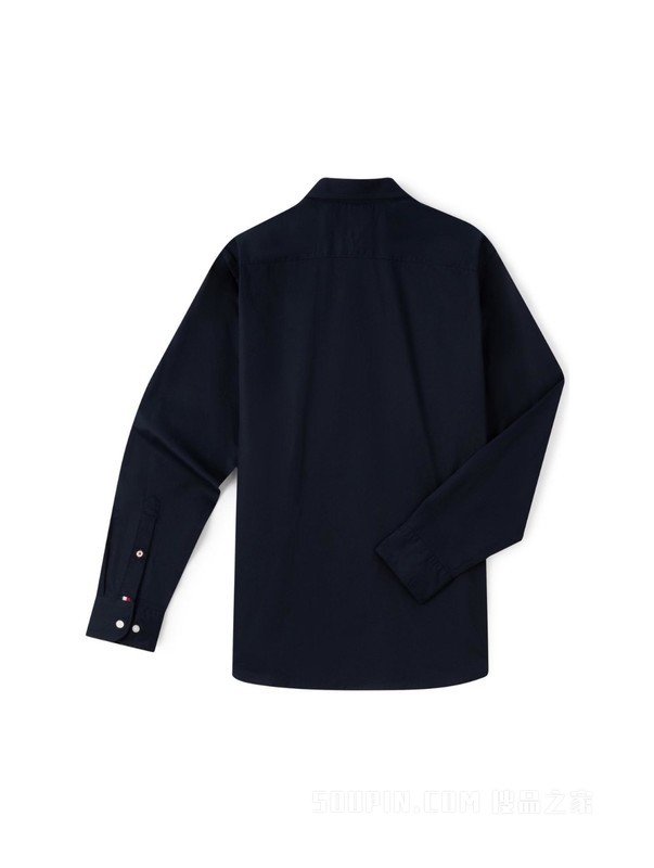 23新款男装丝光棉斜纹简约小绣标合身版长袖衬衫MW0MW31826