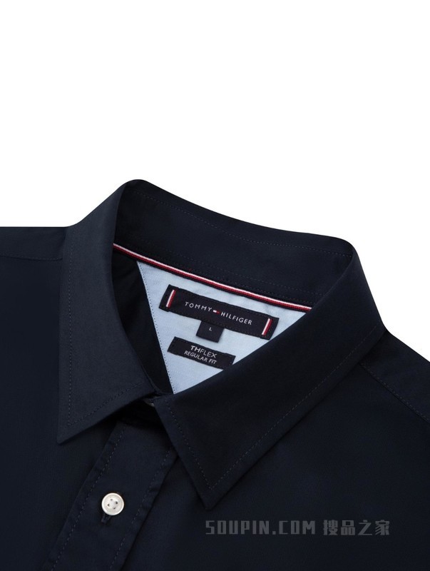 23新款男装丝光棉斜纹简约小绣标合身版长袖衬衫MW0MW31826