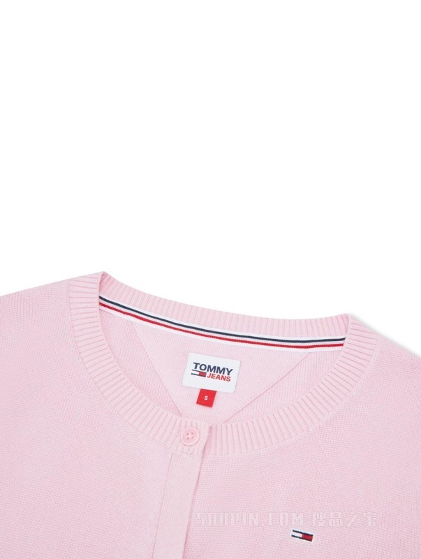 23新款秋冬女装简约小绣标纽扣开襟宽松针织开衫DW0DW16538