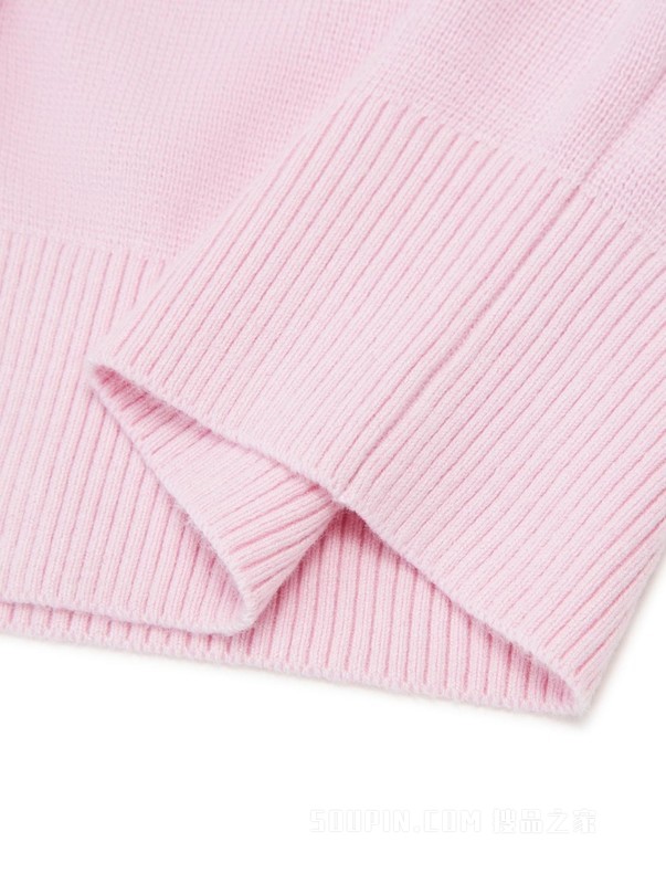 23新款秋冬女装简约小绣标纽扣开襟宽松针织开衫DW0DW16538