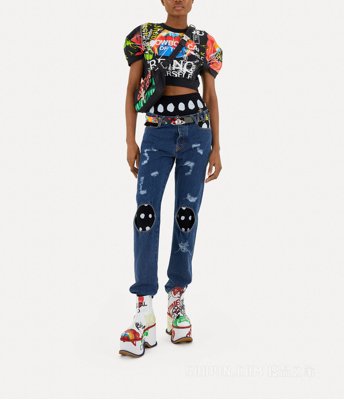 Cropped Football Sweatshirt