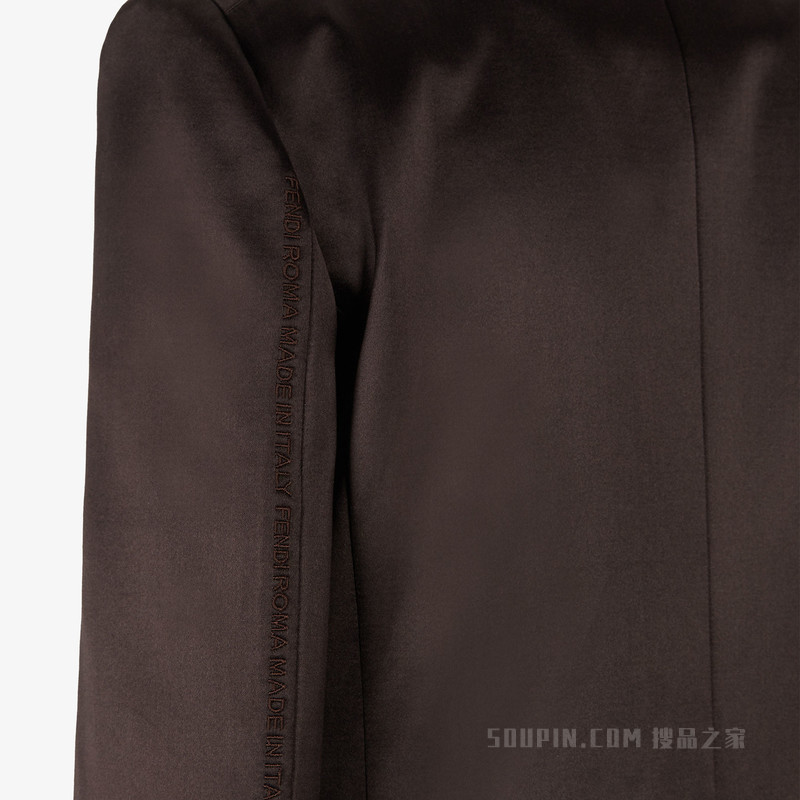 夹克 棕色丝硬绸缎夹克