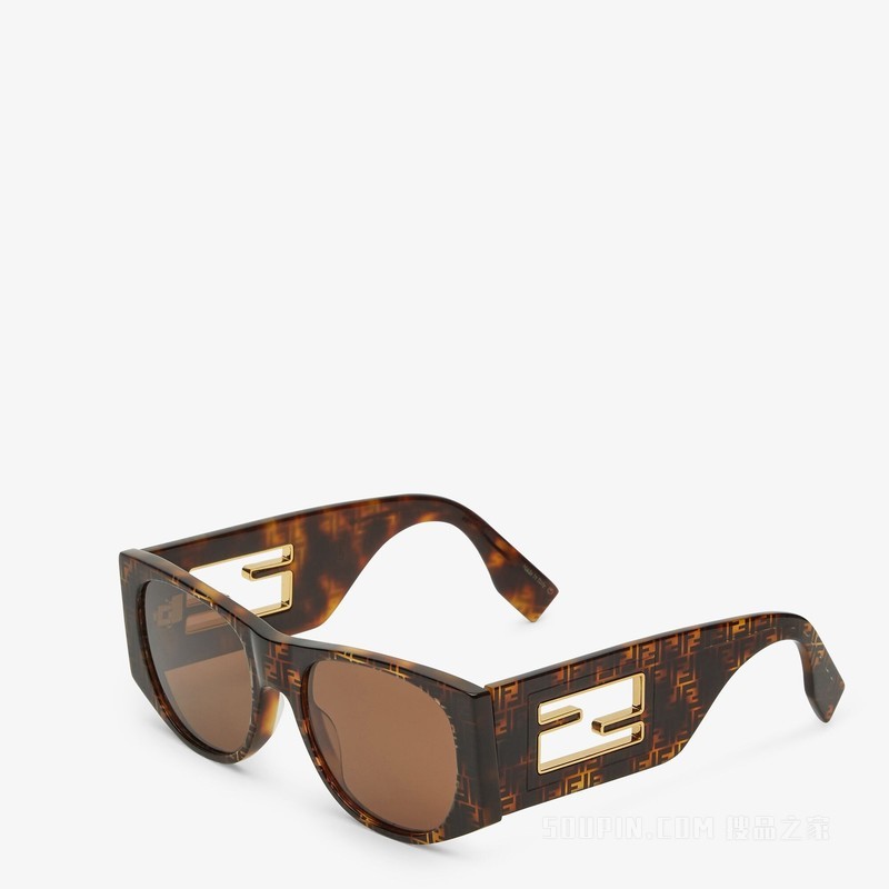 Baguette 雪茄棕醋酸纤维太阳镜