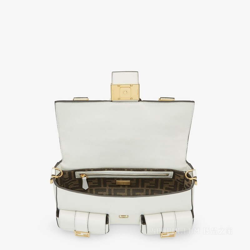 FENDI 手袋 FENDI/芬迪】Peekaboo ISeeU中号手袋蟒蛇皮和深灰色皮革手袋