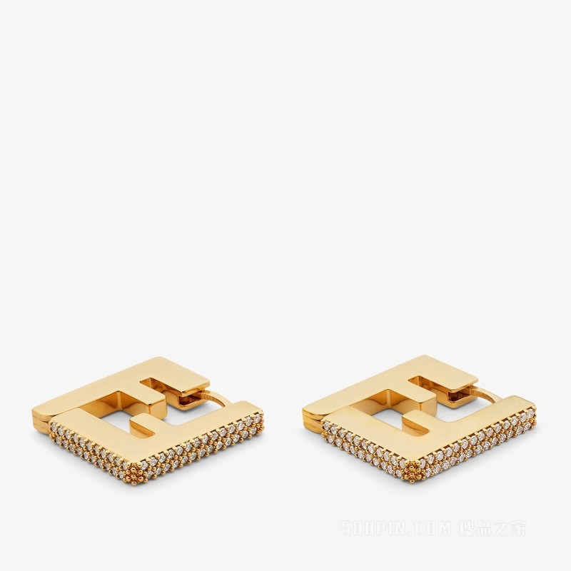Forever FENDI耳环 金色金属耳环