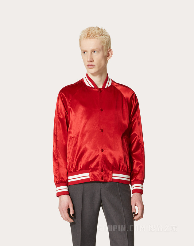 MAISON VALENTINO印花粘胶纤维飞行员夹克