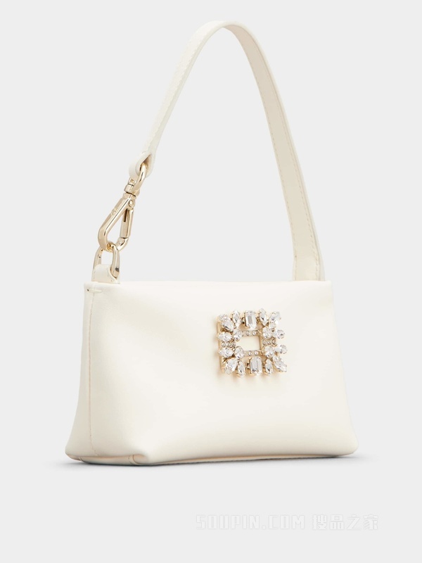 RV Nightlily Charm Micro Bag in Nappa Leather 奶油色