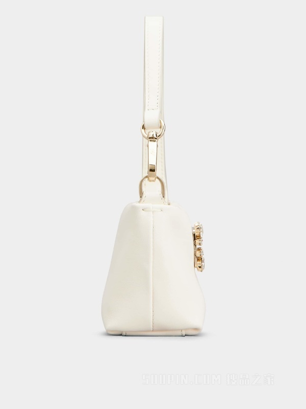 RV Nightlily Charm Micro Bag in Nappa Leather 奶油色