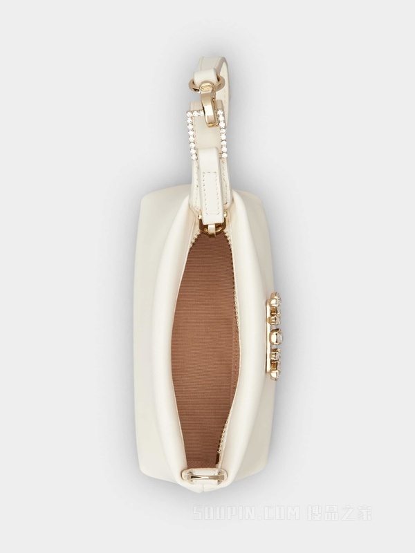 RV Nightlily Charm Micro Bag in Nappa Leather 奶油色
